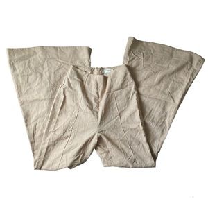 House of CB luxury flared tan cream pants